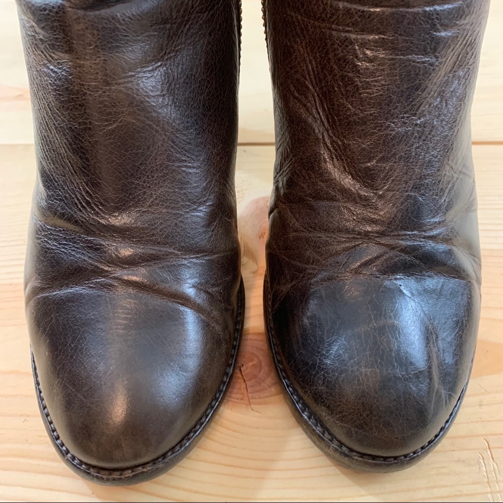 Chloe dark brown leather heeled ankle boots 39 - Picture 4 of 16